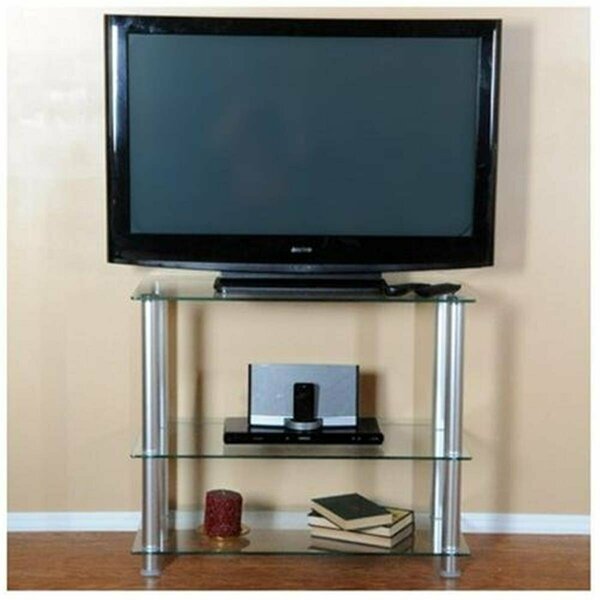 Rta Home And Office 35 in. Extra Tall Glass and Aluminum LCD and Plasma TV Stand RT441578